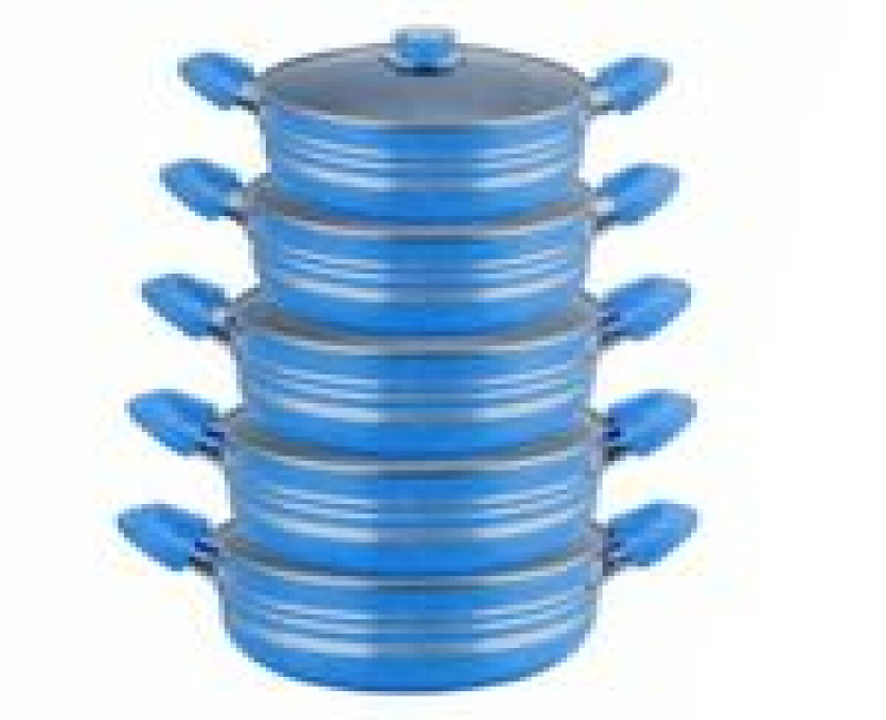 10PC Non-stick Saucepans Cookware Pots Pans -Multicolor