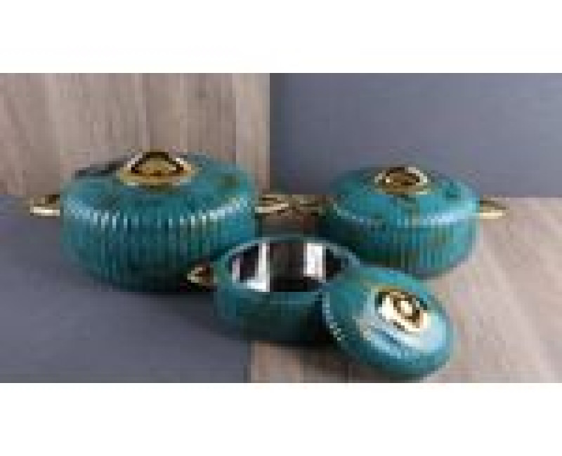 3 Piece Set 1L+2L+3.5L Luxury Food Warmer Insulated stainless Steel Hot Pot Casserole Set Food Warmer Containers