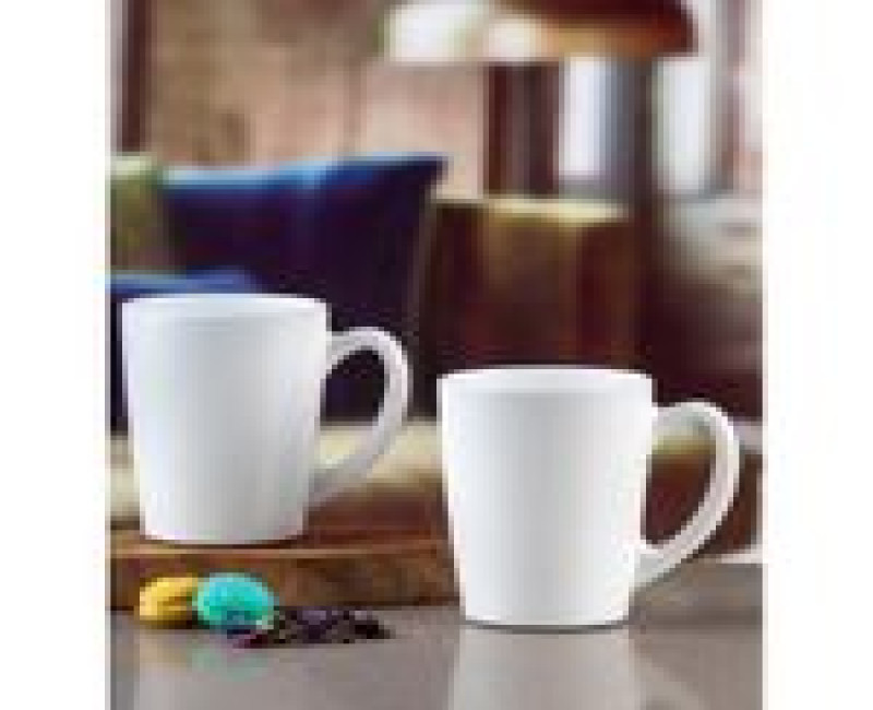 6 Pieces Of Luminarc Plain Tea Coffee Mug Cups -White. Luminarc