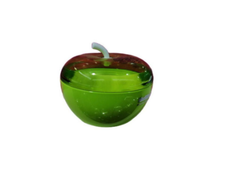 Plastic Apple Sugar Bowl Dish Candy Pot - Green .