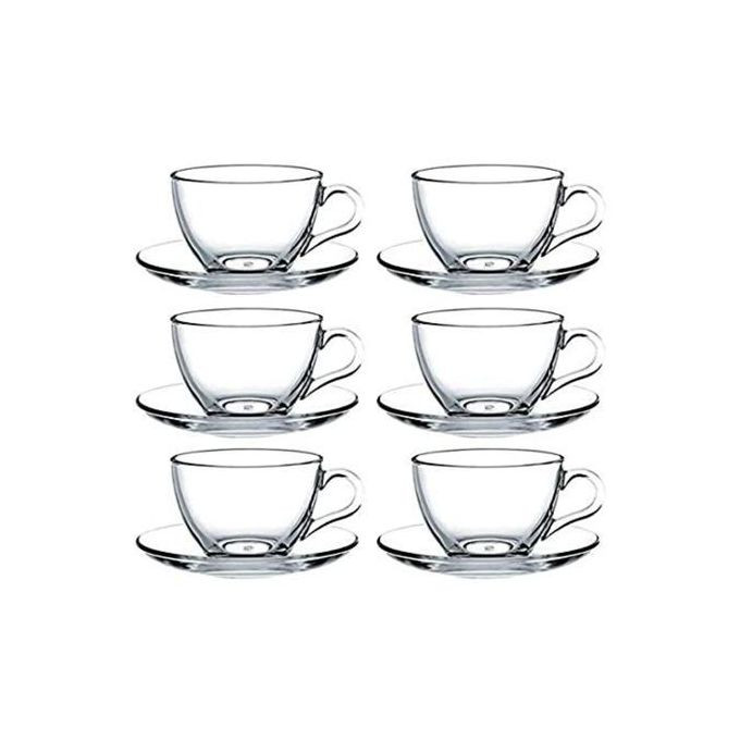 Luminarc 6 Pieces Of Cups And 6 Saucers - Transparent