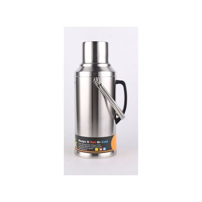 Daydays 3.2L Stainless Steel Vacuum Flask Storage Bottle- Silver