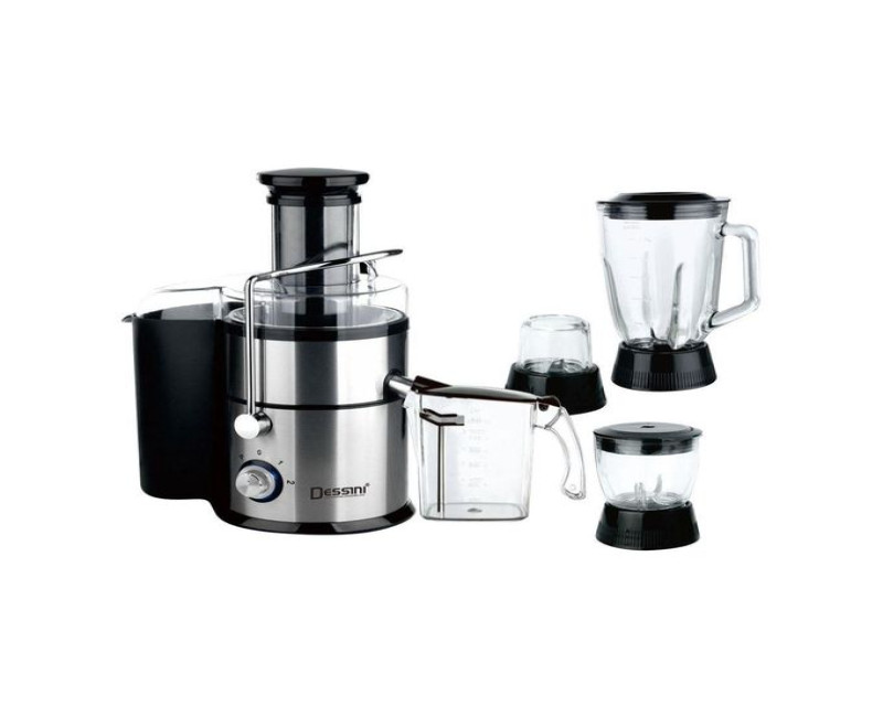 Dessini Electric 4-In-1 Juicer With Blender Grinder Chopper- Black