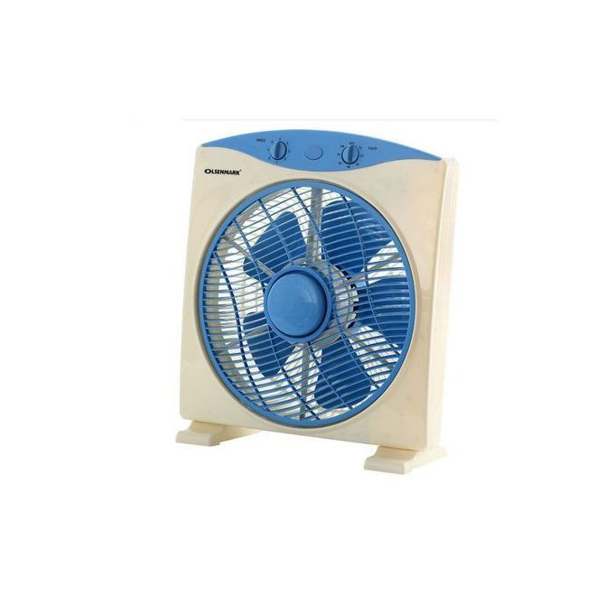 Table Box Fan 12 Inche - White Blue/ Grey
