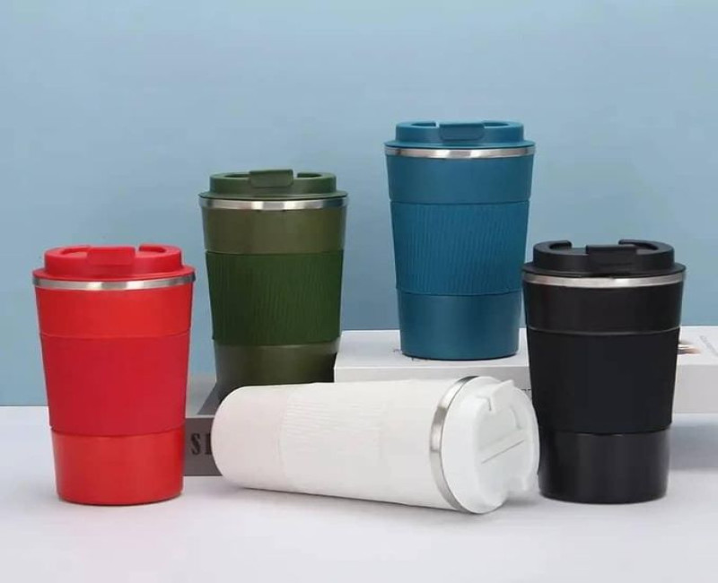 Steel Vacuum Insulated Coffee Cup Double Walled Car Travel Mug With Leak Proof Lid Reusable Thermal Cup For Hot Cold Tea Drinks -Multicolor