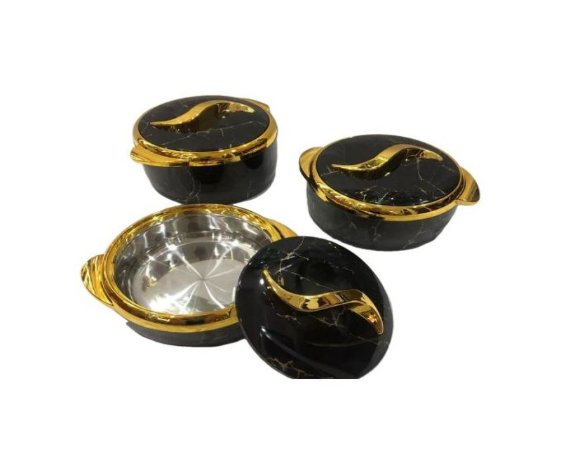 3Pc Set Food Warmer Thermal Insulation Hot Pot Casserole Lunch Boxes - Multicolors