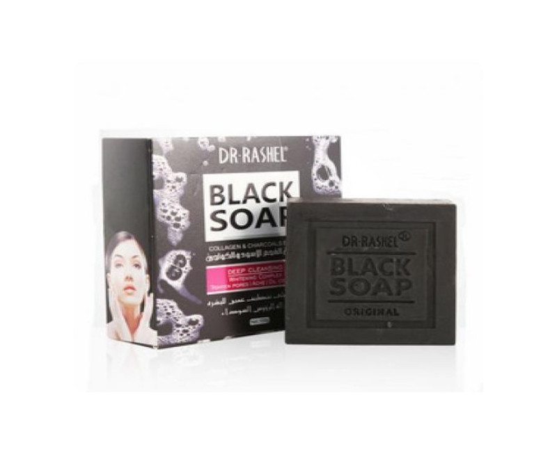 Dr. Rashel Collagen and Charcoal Black Soap 100g
