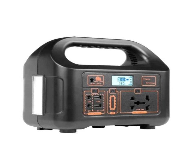 150W Inverter Camping Energy Storage 50Hz/60Hz Sine Wave 12Ah Storage System Can Connect The External Battery Outdoor Power Bank Portable Power Station 220v Inverter 110v Mobile Solar Power Supply Generator- Black