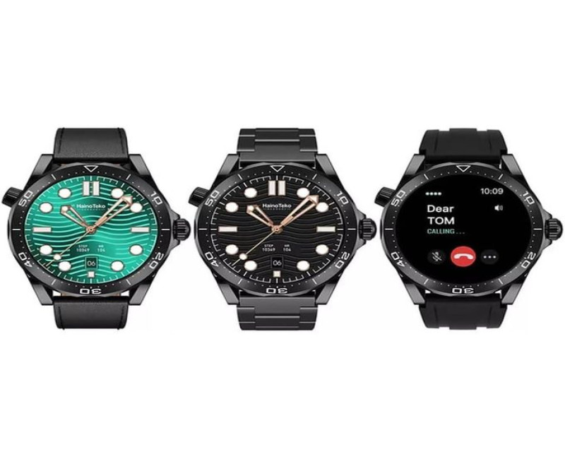 1 Piece Of Smart Watch AMOLED Screen RW-48 - Modern and Stylish Design with High Quality Materials.Compatible with All Phones With AMOLED Display And 3 Pairs of Straps- Multicolor HAINOTEKO