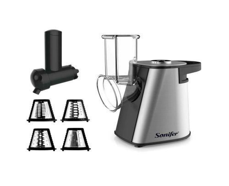 Stainless Steel Multifunctional Fruit Vegetable Salad Maker Shredder Slicer Potato Masher Maker Machine- Silver. Sonifer