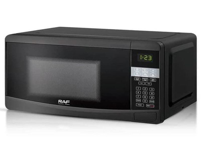 RAF Digital Black High Quality Electric Microwave Oven 20L Large Capacity Home Use for Pizza Roast Chicken Cooker Baking Machine- Black