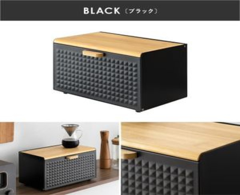 Rectangle Cake Bread Box, Bread Storage Case Container Spice Rack For Kitchen Countertop, Metal Bread Box with Bamboo Lid, Large Vintage Bread Bin Keepe rWith Wooden Bamboo Top Opening Double Front Opening -Multicolor