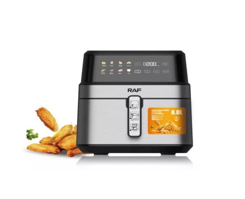 8L Easy-to-Use Digital Air Fryer Oven Grill- Black RAF