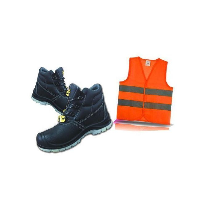 Boots Steel Toe With 1Reflector  - Black, Orange