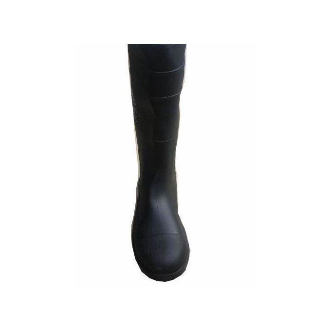 Safety Gumboots With Steel Toe Cap, Nonslip Sole And Oil Resistant - Black