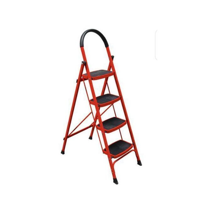 Foldable 4 Steps Light Weight Multipurpose Ladder - Red