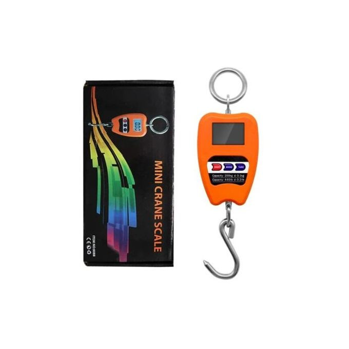 Portable Digital Electronic 200kg Mini Crane Scale - Orange 1045133 - Generic