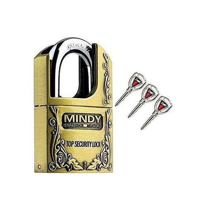 Secure Padlock-Made Of Steel - Golden. 1079806 - Mindy
