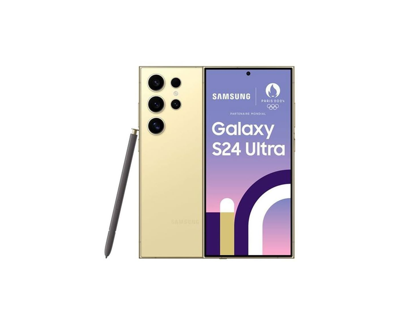 Samsung Galaxy S24 Ultra, 6.8" QHD+ AMOLED 2X Display, 12GB RAM, 256GB ROM, 5G, 200MP Quad Rear Camera, 12MP Front, Dual SIM, S Pen – Titanium Yellow