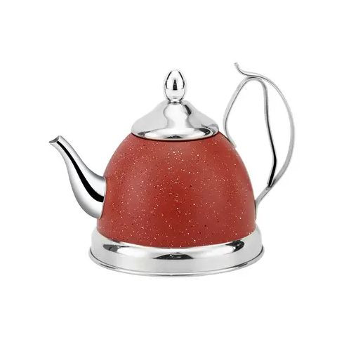1 Liter Stainless Steel Whistling Kettle With Filter-Multicolour