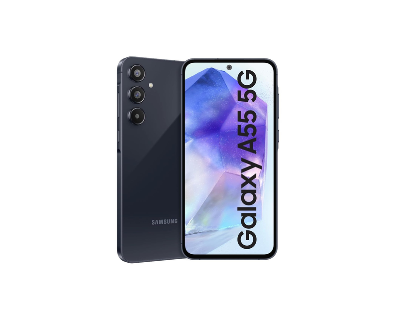Samsung Galaxy A55, 6.4" Super AMOLED Display, 8GB RAM, 256GB ROM, 5G, 64MP Quad Rear Camera, 32MP Front Camera, Dual SIM – Black