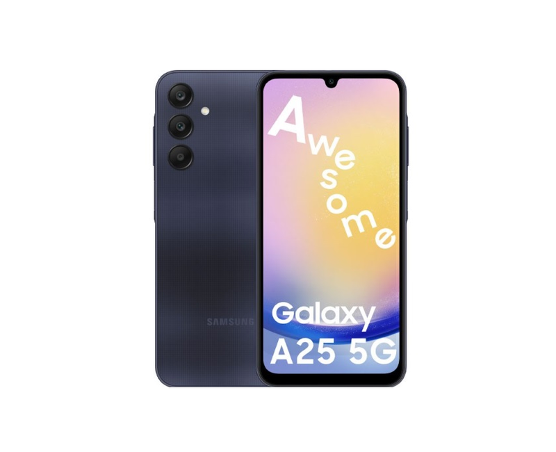 Samsung Galaxy A25 5G, 6.5" Super AMOLED Display, 6GB RAM, 128GB ROM, 5G, 50MP Triple Rear Camera, 13MP Front Camera, Dual SIM – Blue Black
