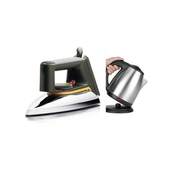 Bundle Of Saachi Flat Iron With 2litres Scarlet Kettle