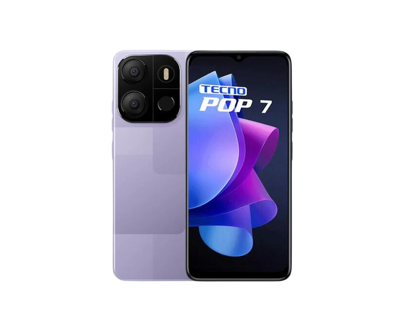 Tecno Pop 7 Pro, 6.6" HD+ Display, 3+3GB RAM, 64GB Storage, 5000mAh Battery, 13MP Rear + 5MP Front Camera, 4G LTE, Dual SIM – Smartphone