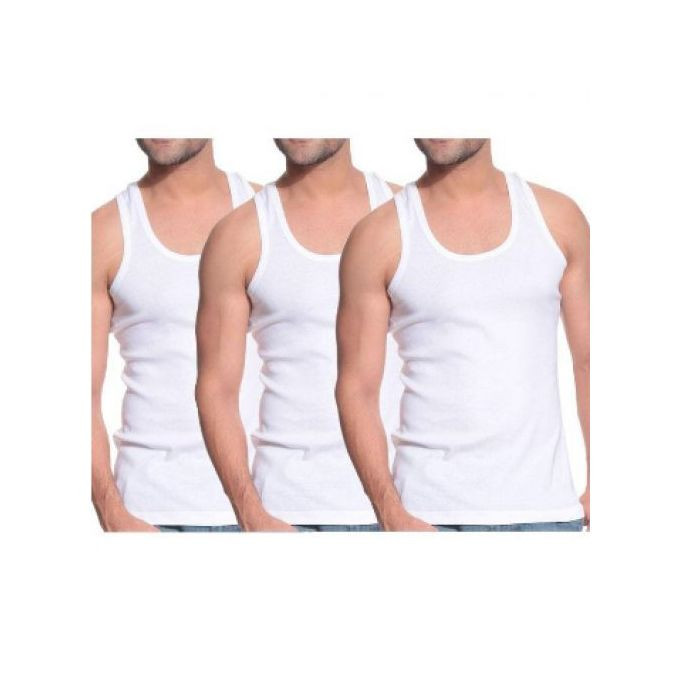 Men's Vests 3pcs Pack - White