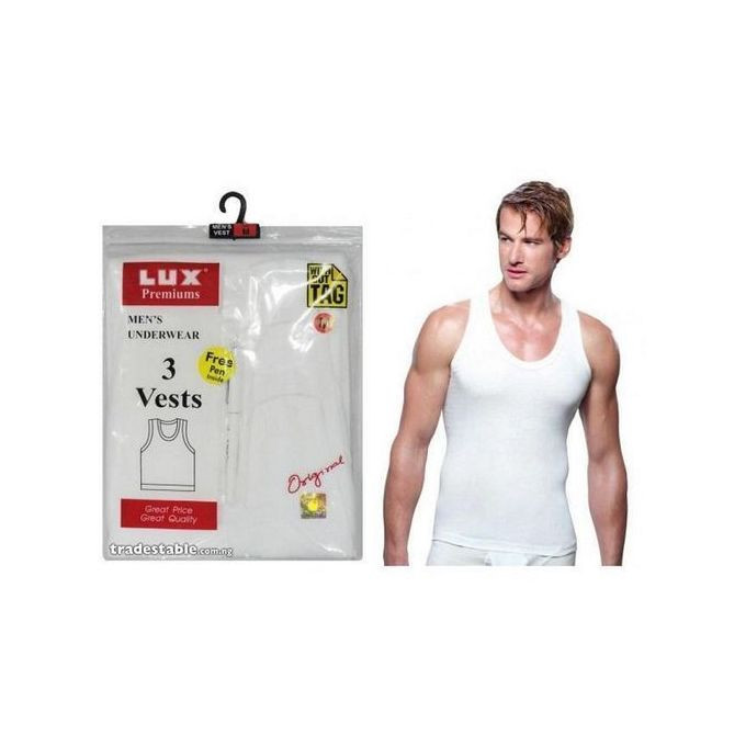 Pack of 3 Men's Vests- White