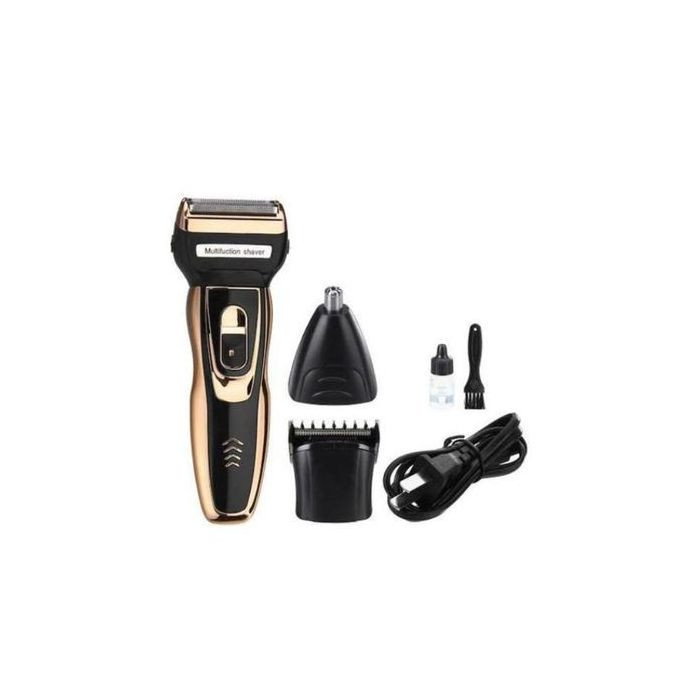3In1 Rechargeable Multi Function Shaver Trimmer Hair Clipper - Black Yoko