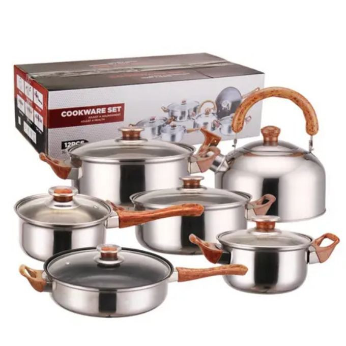 Seemann 12 PCs Kitchen Stainless Steel NonStick Cookware Set.