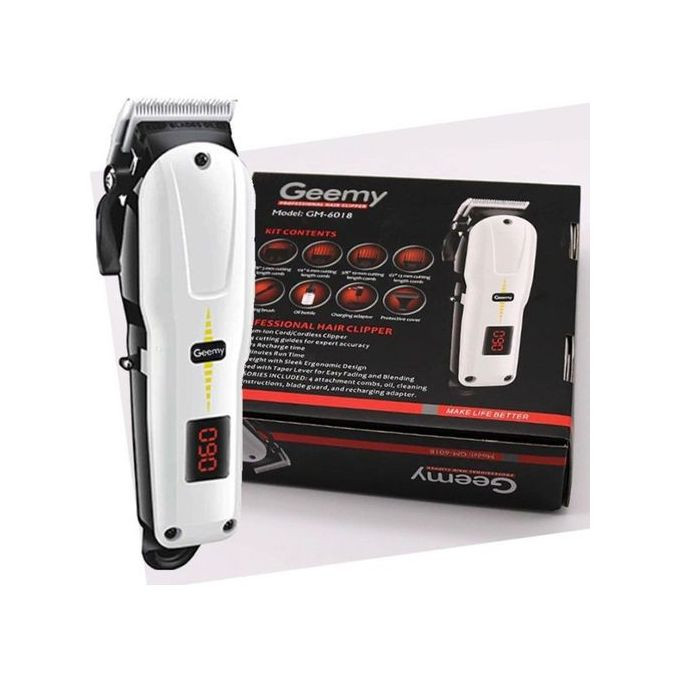 Electric Salon Hair Trimmer Rechargeable Professional Cordless Wireless Hair Trimmer - White