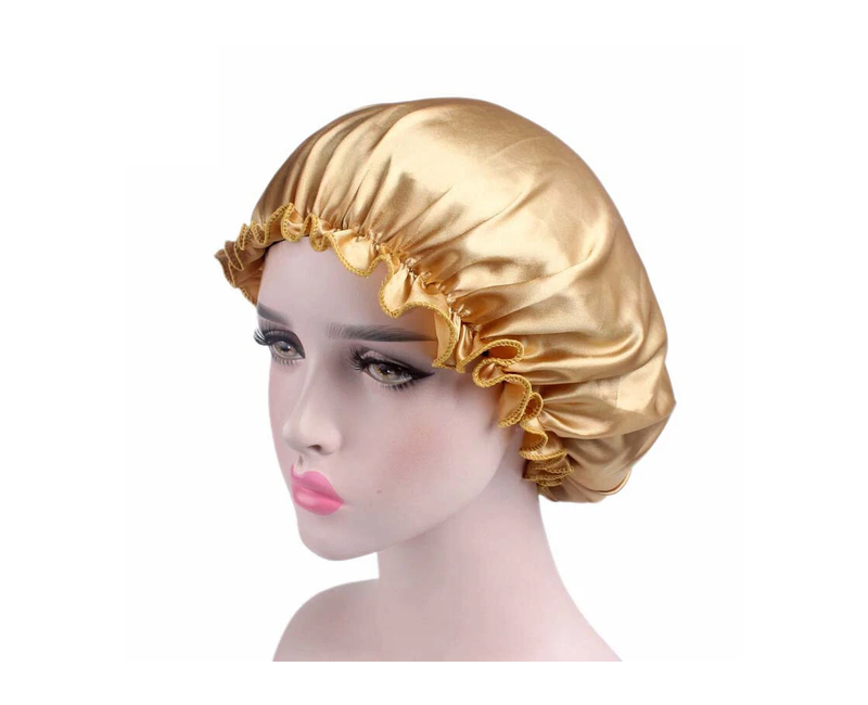Ladies Satin Hair Bonnet - Gold