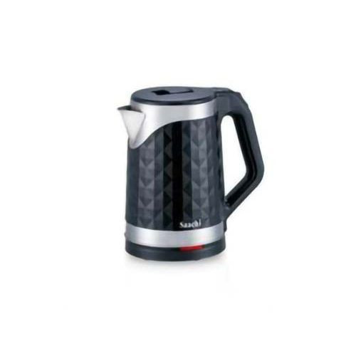 Stainless Steel And Plastic Electric Kettle Of 2 Liters-Silver Black