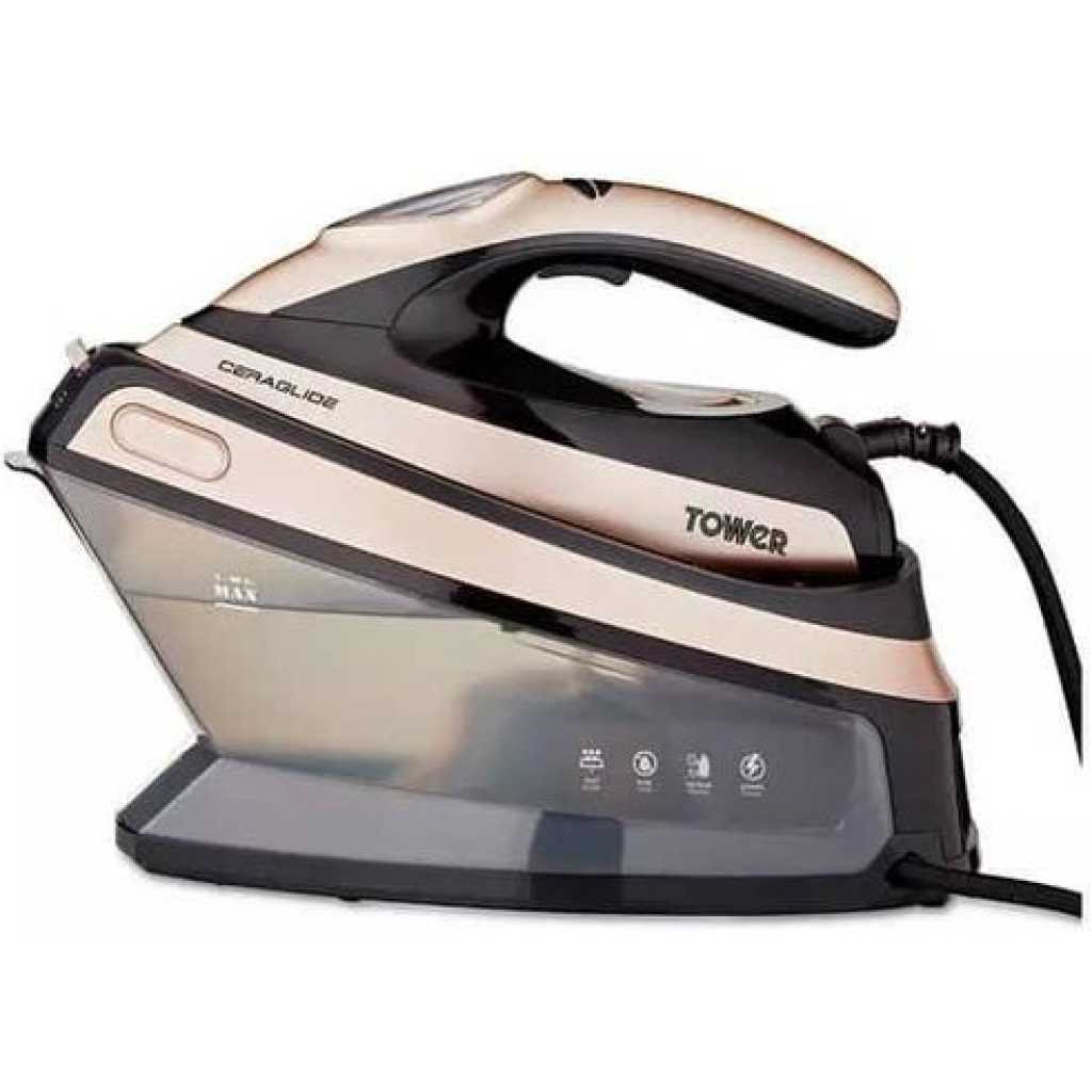Tower Ceraglide 2400W 1.5L Gen Steam Station, Vertical, Steam Iron- Multicolor