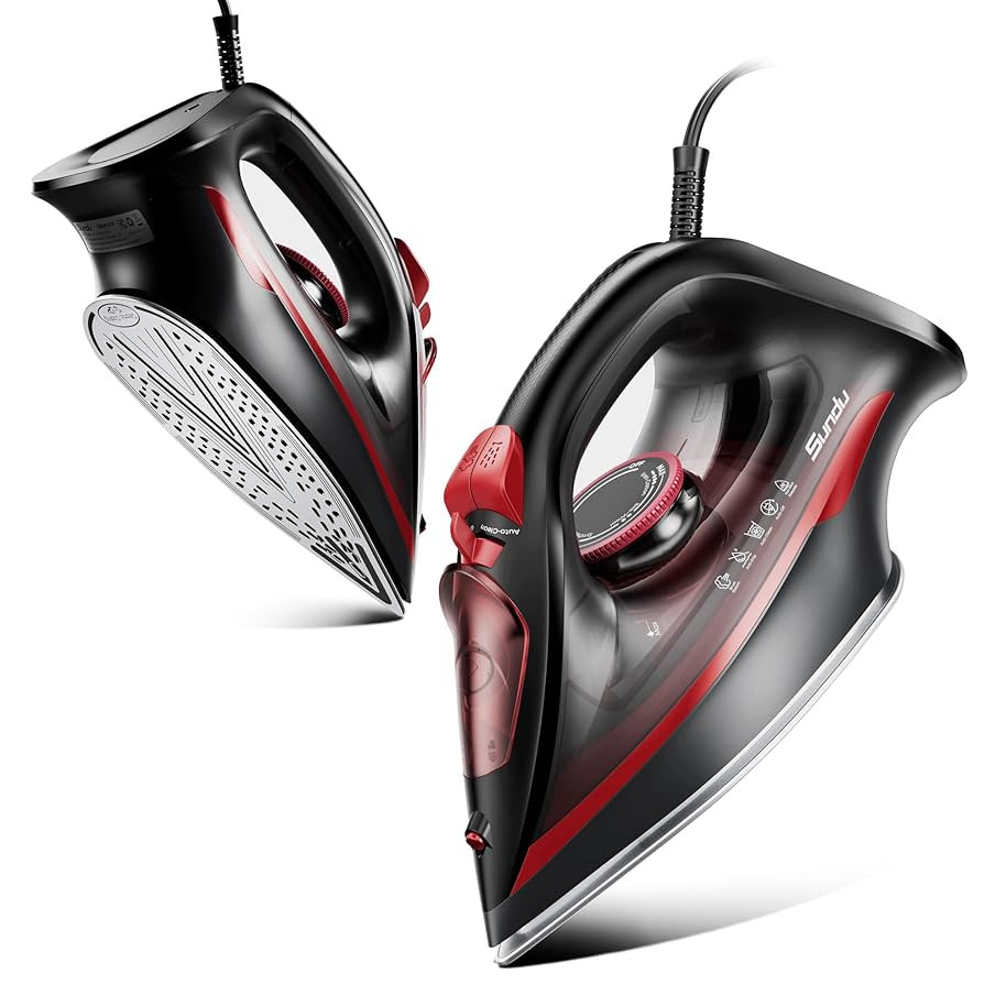 Quick Ironing Smooth Traceless Ponegranate Red Steam Iron- Multicolor Dsp