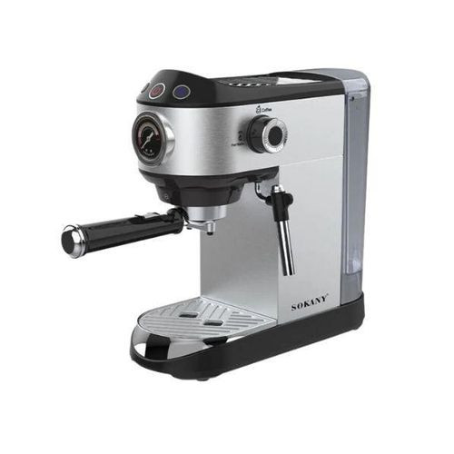 Electric High Efficient Coffee Maker Machine Of 1 Liter-Silver/Black