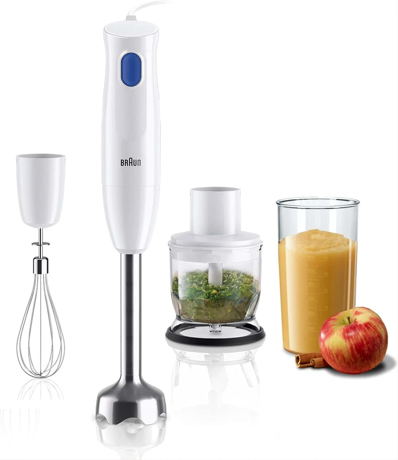 Braun hand Blender 450W with 600ml Plastic Beaker - Romania MQ10.001MWH