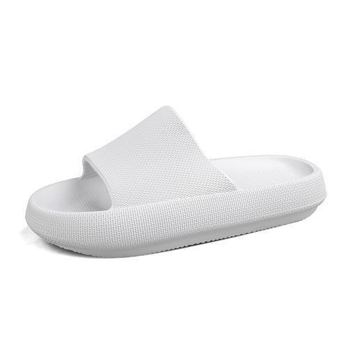 Unisex Large Size Home Slippers-White