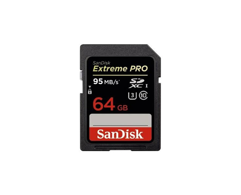 SanDisk 64GB Extreme PRO SDXC UHS-I Memory Card - C10, U3, V30, 4K UHD, SD Card - SDSDXXU-064G-GN4IN- Black