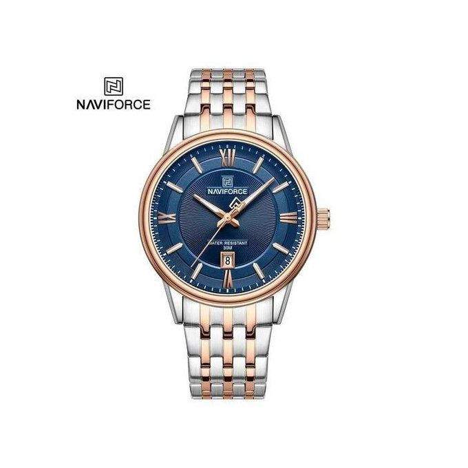 Men's Office And Casual Designer Analog Display Watch - Silver,Blue