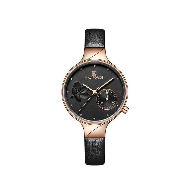 Ladies Stylish Analog Watch - Black