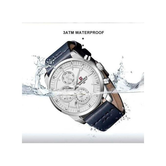 Chronograph Dated Classy Men's Watch - Blue, Silver