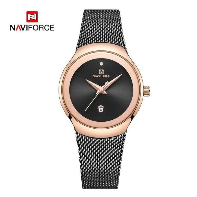 Women's Classic Design Analog Watch - Black gold