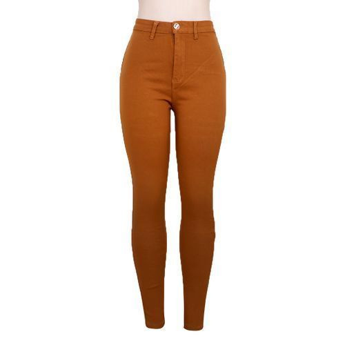Ladies' High Waist Jeans - Golden Yellow