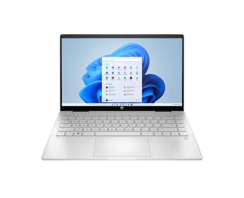 HP PAVILION X360 14(CORE i5 8GB RAM 512GB SSD 12th GEN 14 inch TOUCH DISPLAY SILVER)