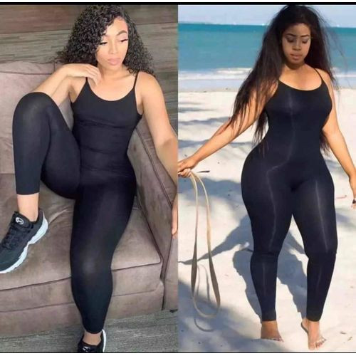 Casual Full Body Tight Women's Yoga Jumpsuit Tight For Ladies - Black