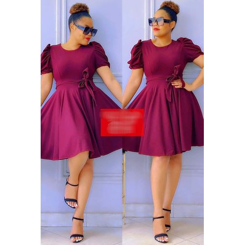 Ladies Classy Dress Maroon
