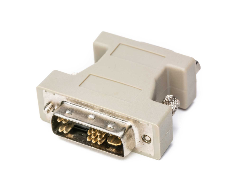 Dvi 25 Pin Male To Vga 15Pin Female Adapter -White